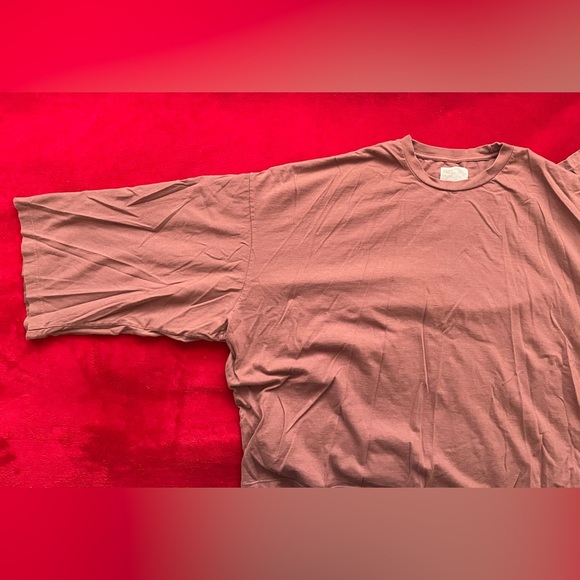 SOLD ✅ TKEES Women's 3/4 Sleeve Pullover Orange Oversized Crop T-Shirt Sz: 3 (M) - Picture 5 of 6